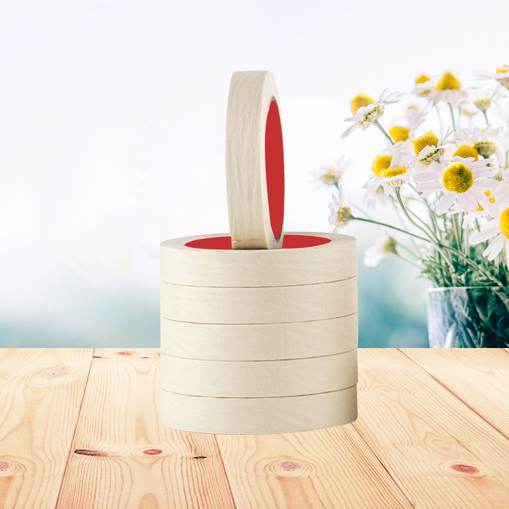 Woodworking Wallpaper - 6個入り、長尺で、剥がした際に跡が残らない、テクスチャ加工されたシワ加工紙テープ。舞台パフォーマンス、ダンスフロア、壁、床などに使用。