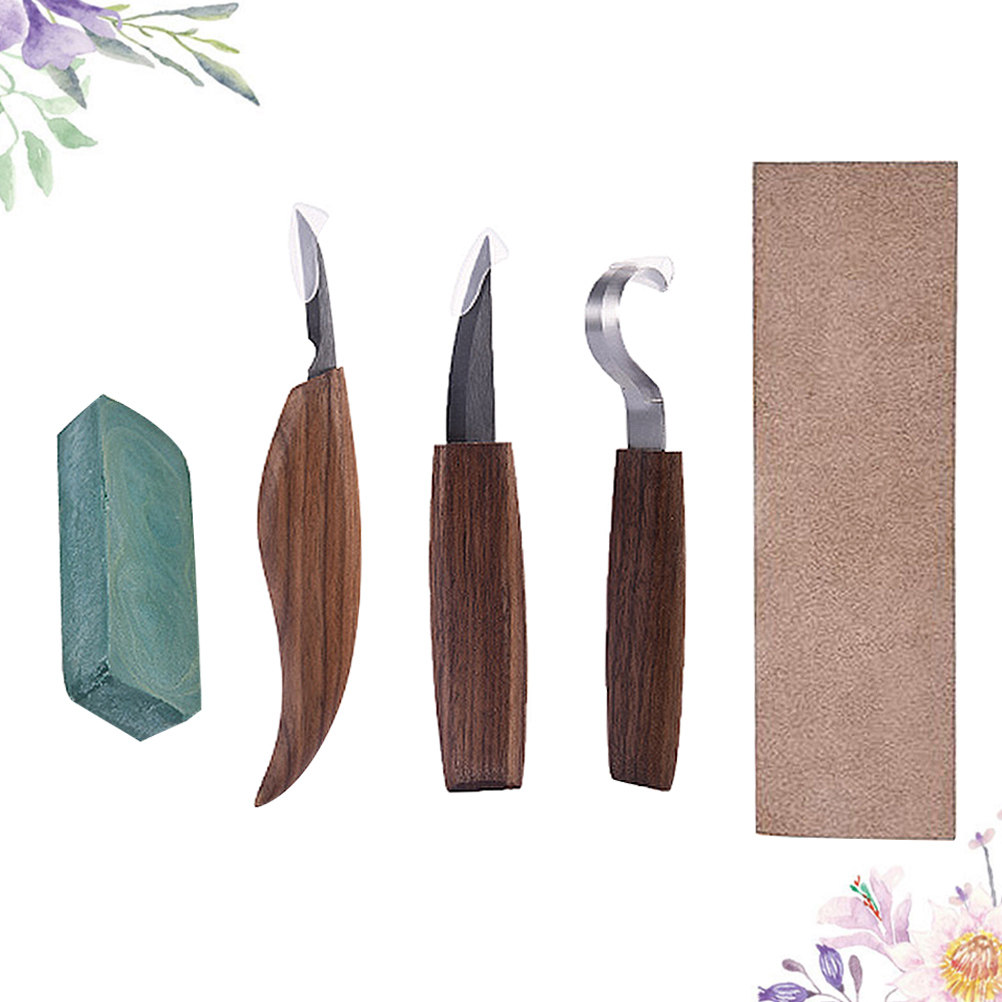 5本セット ステンレス製 木彫り工具セット。軟材用。DIY手 - Wood Chisel Set のレビューと価格