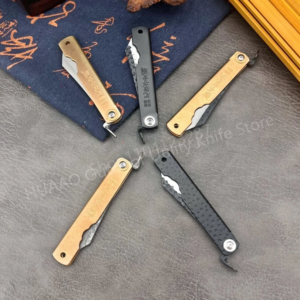 小さなヒゴノカミ日本折りたたみナイフポケットナイフ鍛造刃シャ - Woodworking In Japanese のレビューと価格